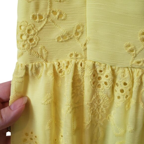 Alice + Olivia Yellow Eyelet Maxi Dress - Picture 9 of 16